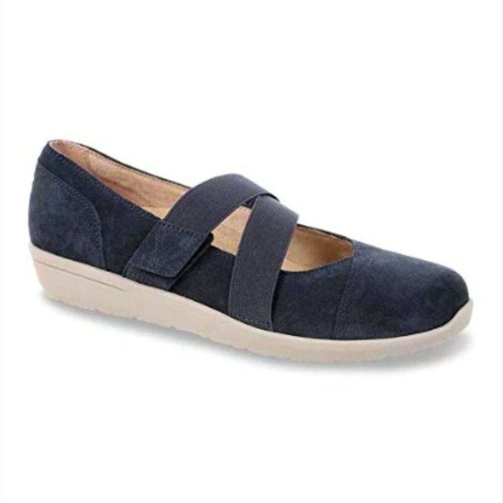 Vionic Navy Suede Mary Jane Sneakers